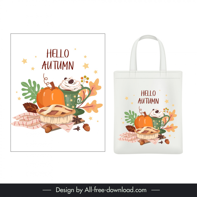 autumn tote bag template classic elegance 