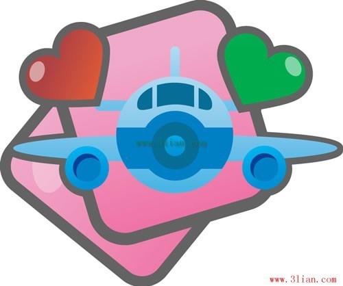 aviation icons vector