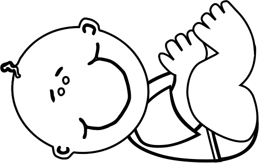 Download Baby boy lying - Outline Free vector in Open office ...