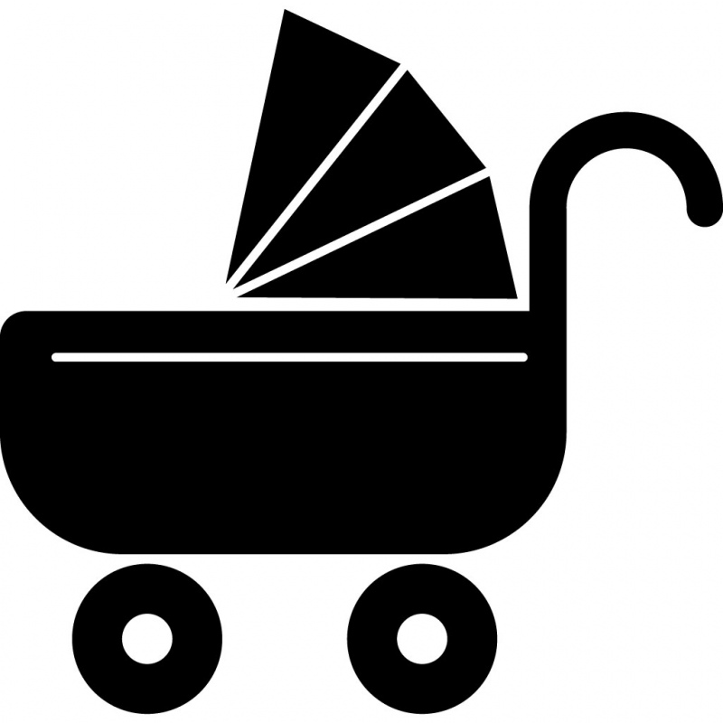 baby carriage sign icon flat silhouette sketch 