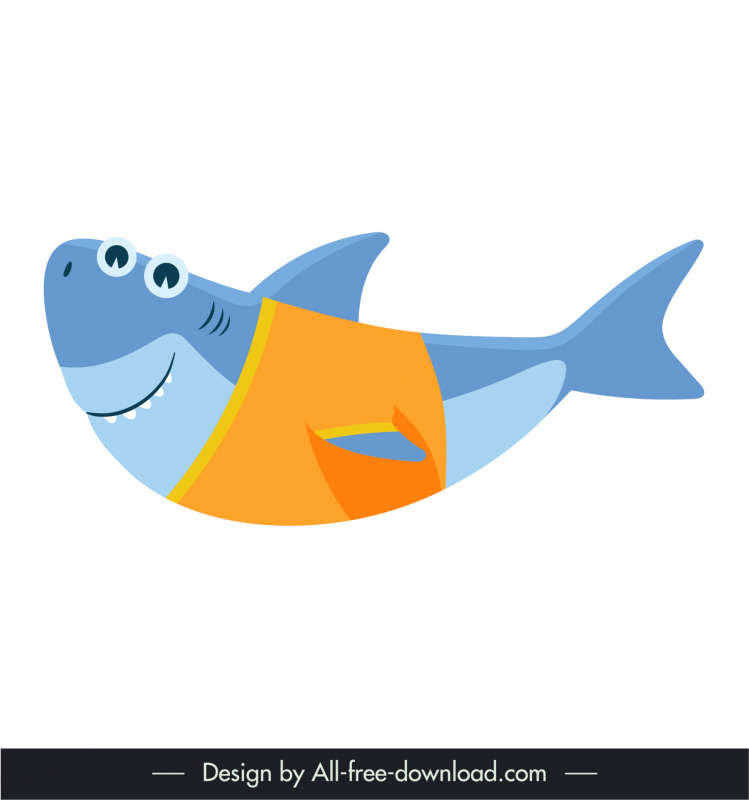 baby shark icon cute cartoon design  
