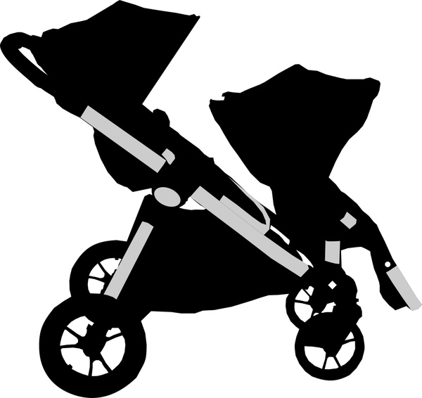 baby stroller vector 