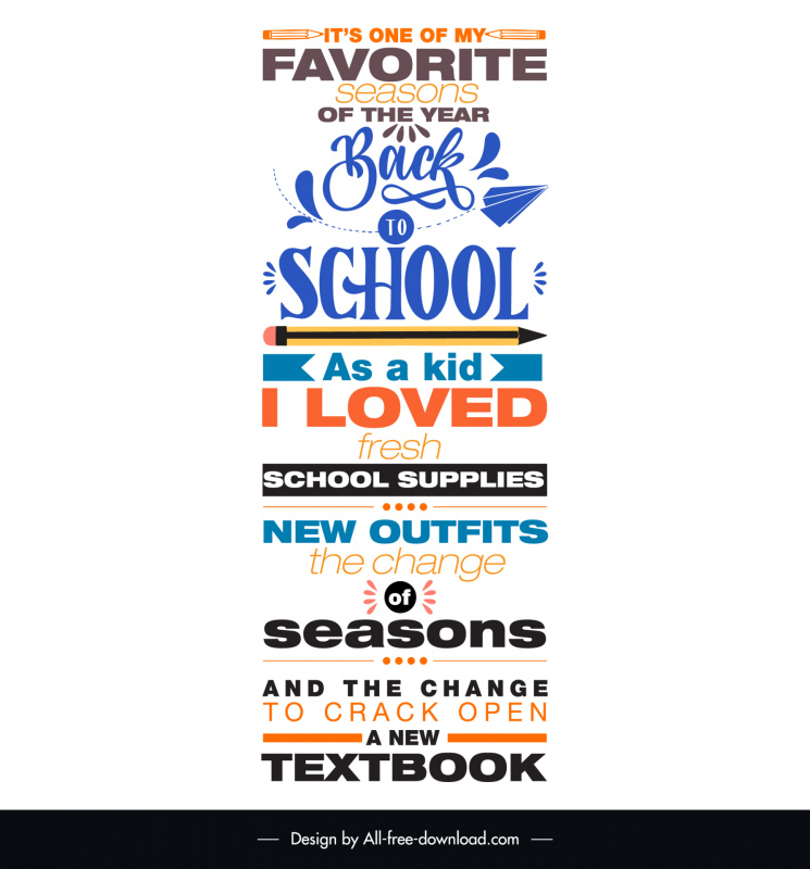 back to school quotes template dynamic texts layout