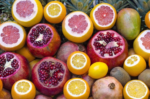 background bright citrus color exotic food fruit