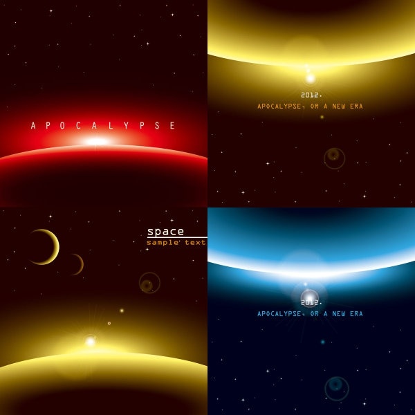 background of three brilliant dynamic effects vector