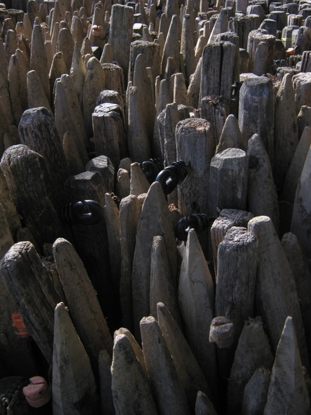 background piles wood