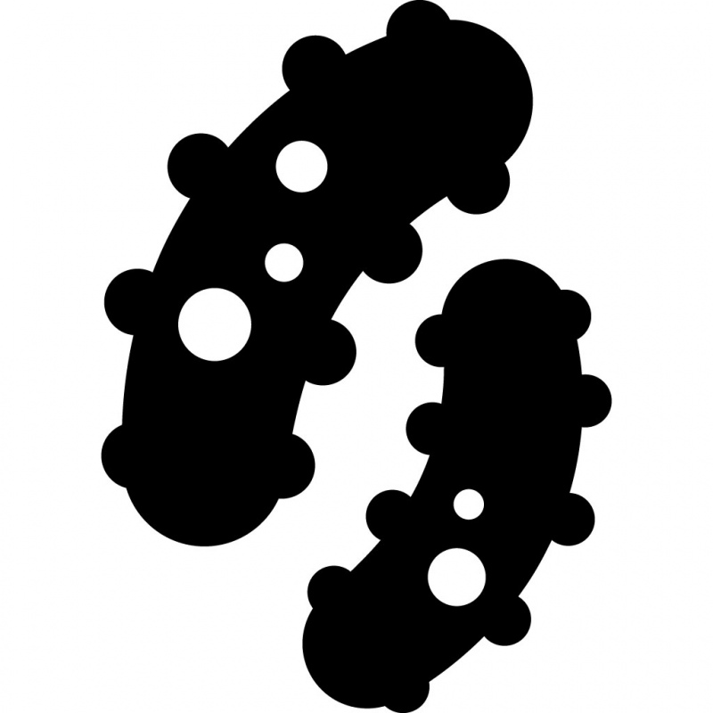 bacteria icons flat contrast silhouette sketch