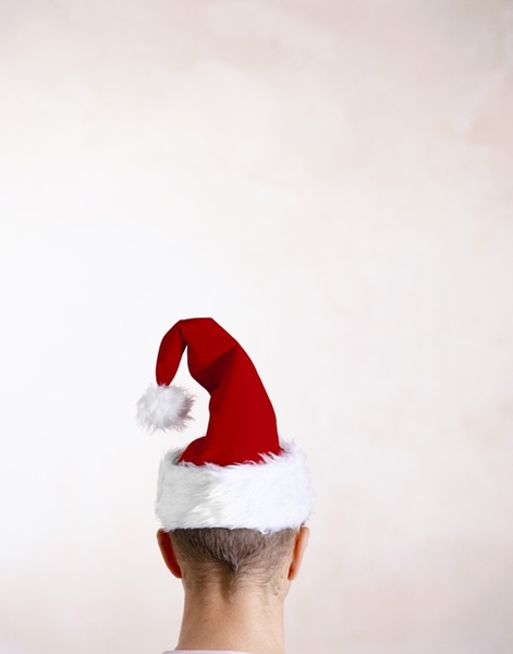 bald with christmas hats to highdefinition picture