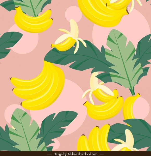 banana pattern colorful classical sketch