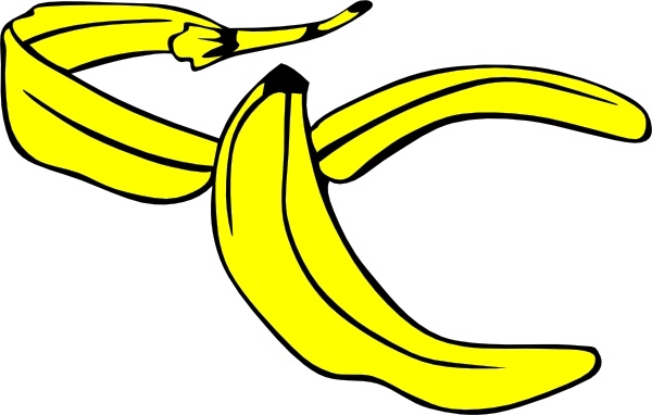 Banana Peel clip art Free vector in Open office drawing svg ( .svg ...