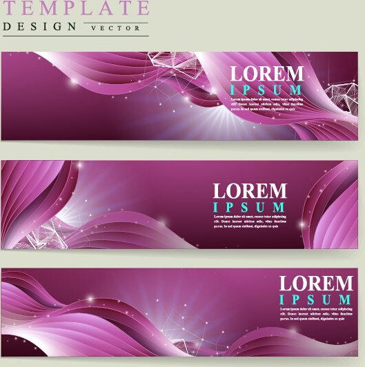 banner corporate template purple vector