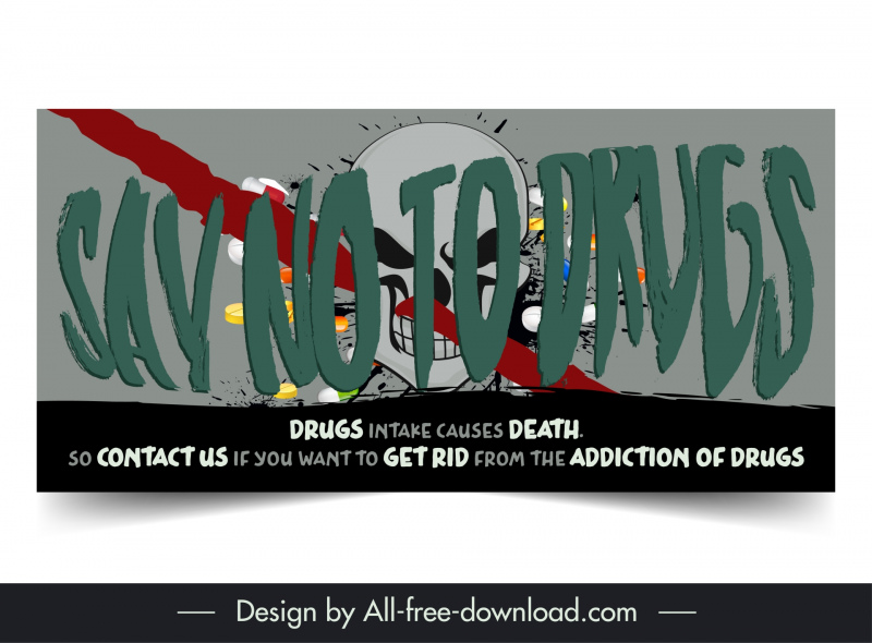 banner say to to drugs dynamic dead elements 