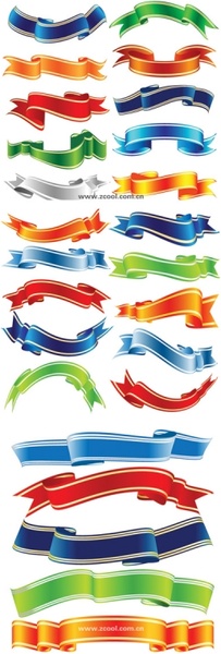 banner vector variety of ribbons ribbons