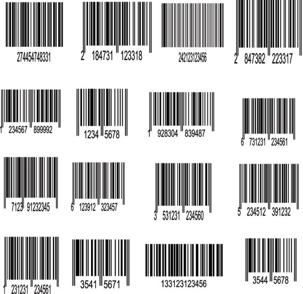 barcode design elements vector set