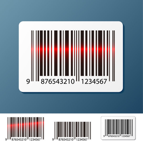 barcode design elements vector set