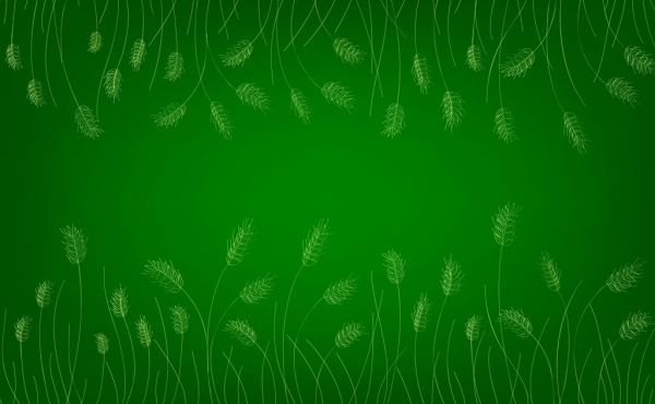 barley background green design repeating handdrawn sketch