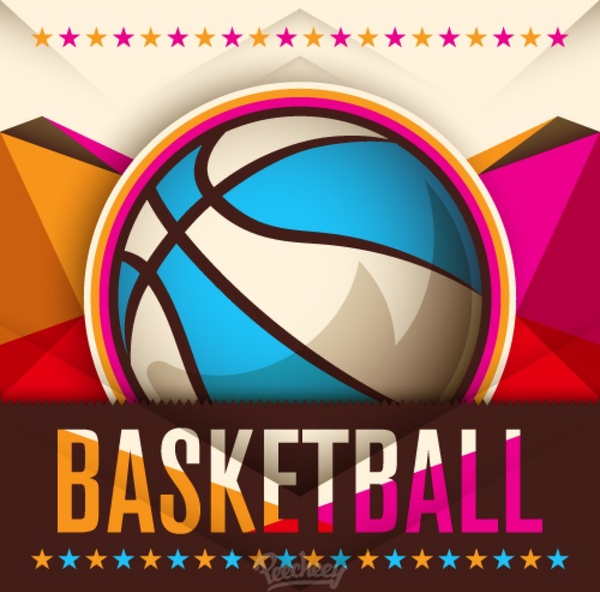 basketball abstract poster