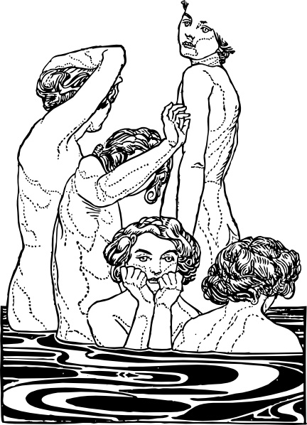 Bathers clip art