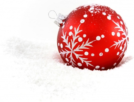 bauble in snow