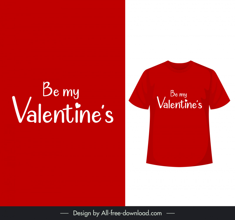 be my valentines tshirt template simple flat plain decor