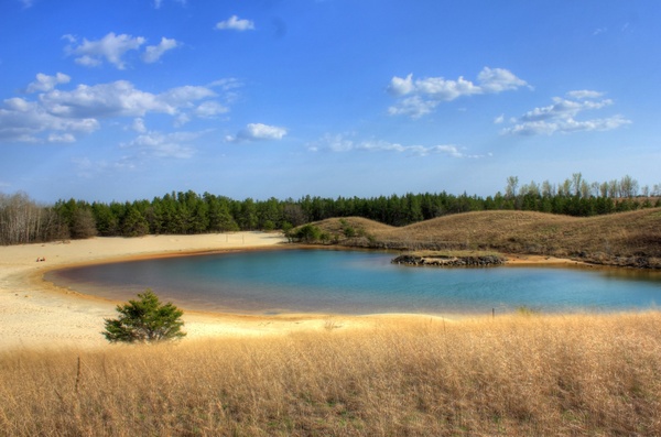 beach and lake in the black river forest