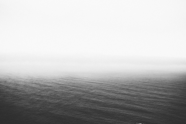 beach fog grass horizon mist ocean ripple sea