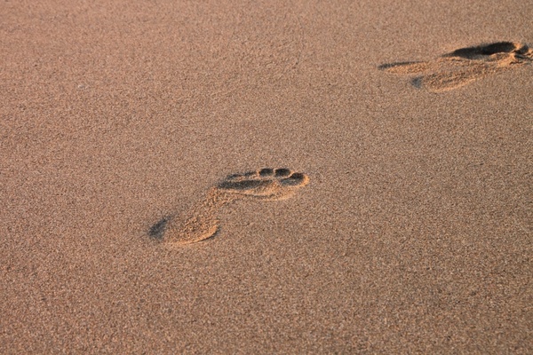 beach footprint sand