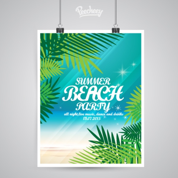 beach party summer poster