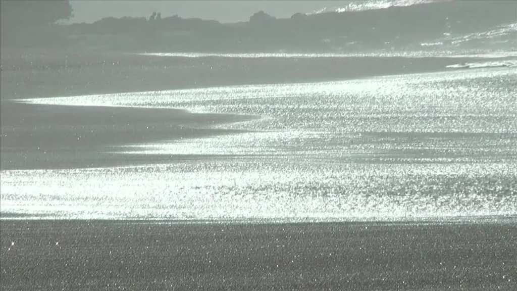beach scene on early of day