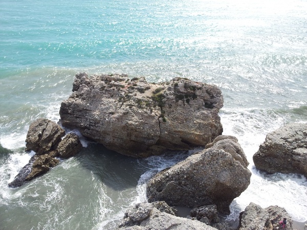 beach sea rock