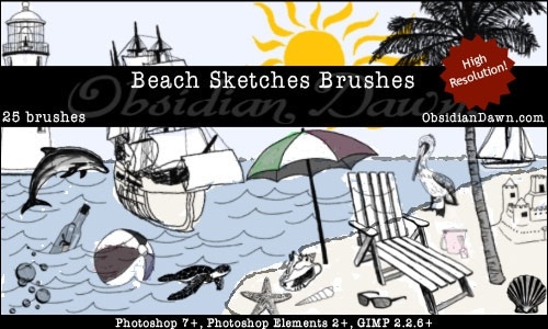 Beach Sketch Brushes