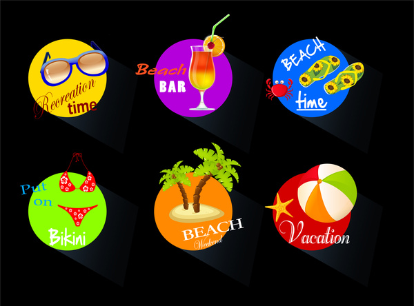 beach time icons