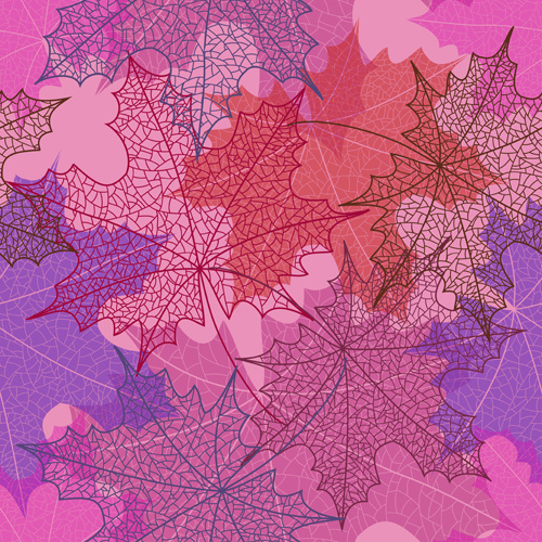 beautiful autumn leaves vector seamless pattern