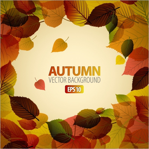 autumn background template elegant leaves decor classic design