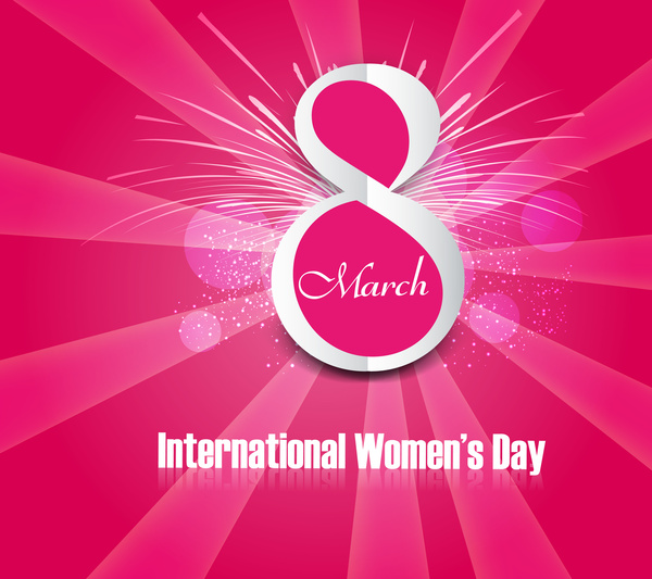 beautiful background design for womens day colorful card vector