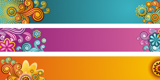 beautiful banners vector graphic