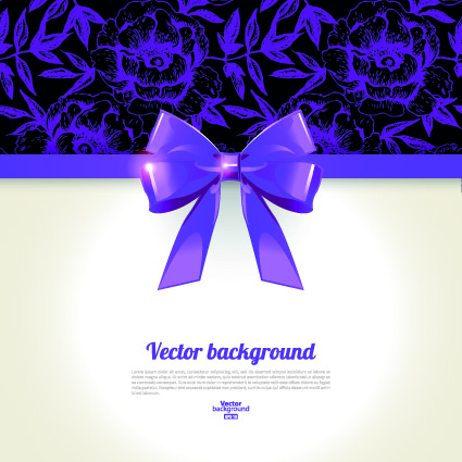 beautiful bow with background vector