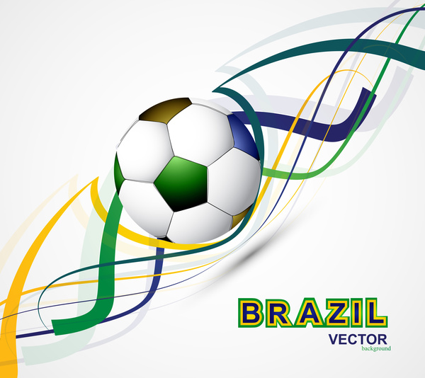 beautiful brazil flag concept grunge card colorful soccer background vector