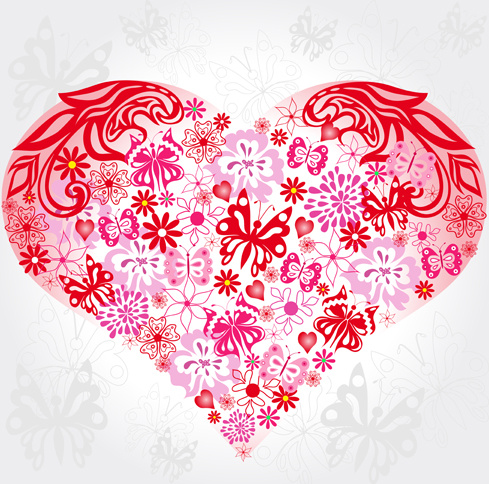 Download Heart shape decorative swirl clipart free vector download ...
