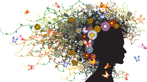 beautiful butterfly elements background vector