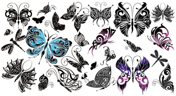 beautiful butterfly totem vector