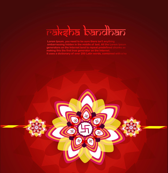 beautiful card raksha bandhan festival background