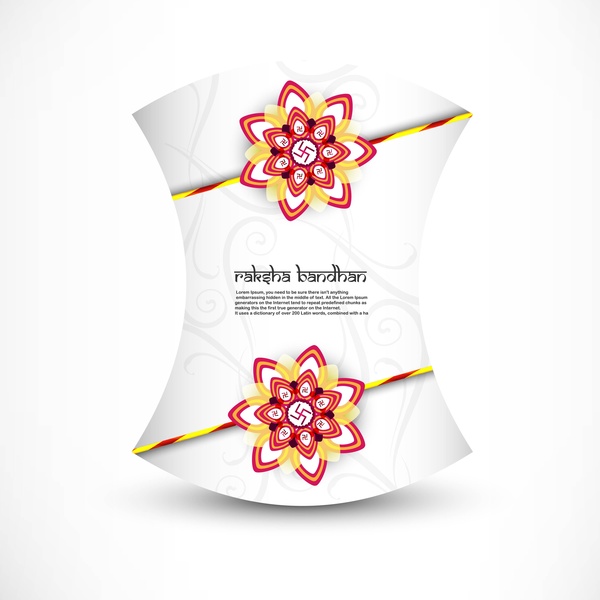 beautiful card raksha bandhan festival background vector