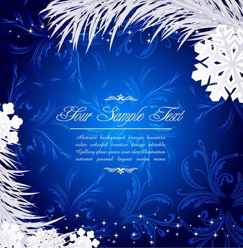 beautiful christmas snow background vector