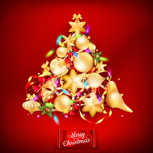 beautiful christmas tree15 background vector 