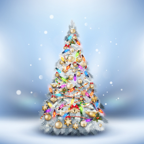 beautiful christmas tree15 background vector 