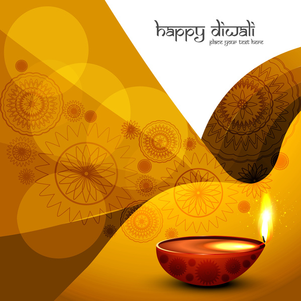 Beautiful Colorful Happy Diwali Diya Bright Colorful Hindu Festival