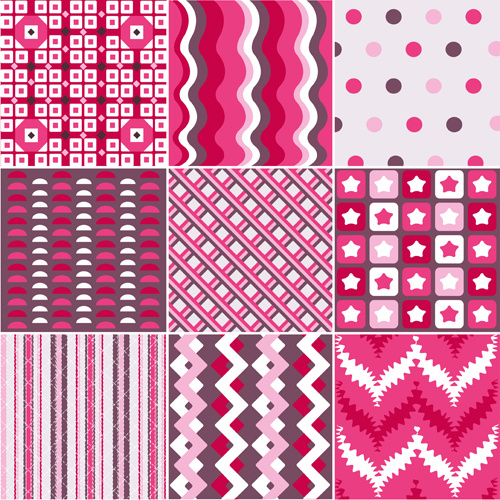 beautiful fabric patterns vector