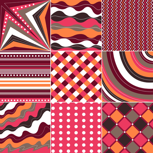 beautiful fabric patterns vector 