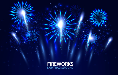 beautiful fireworks light background art vector